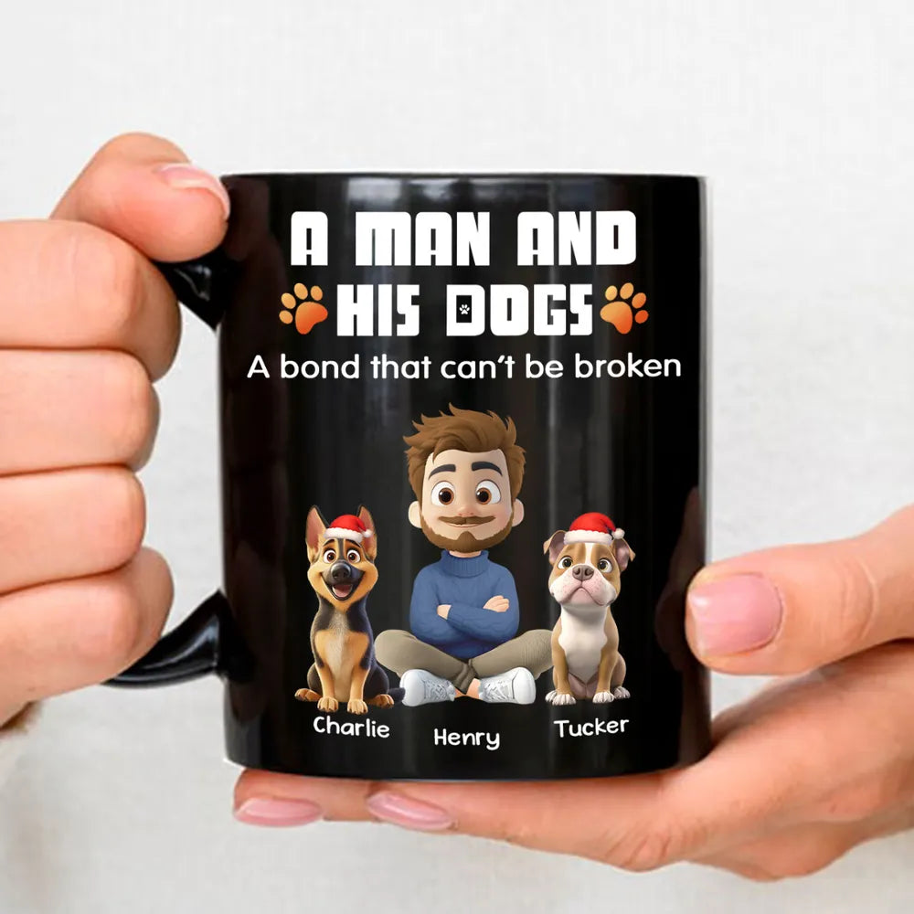 A Man and His Dog Full Color Mug – Heartwarming Companion Design, Perfect Gift for Dog Owners