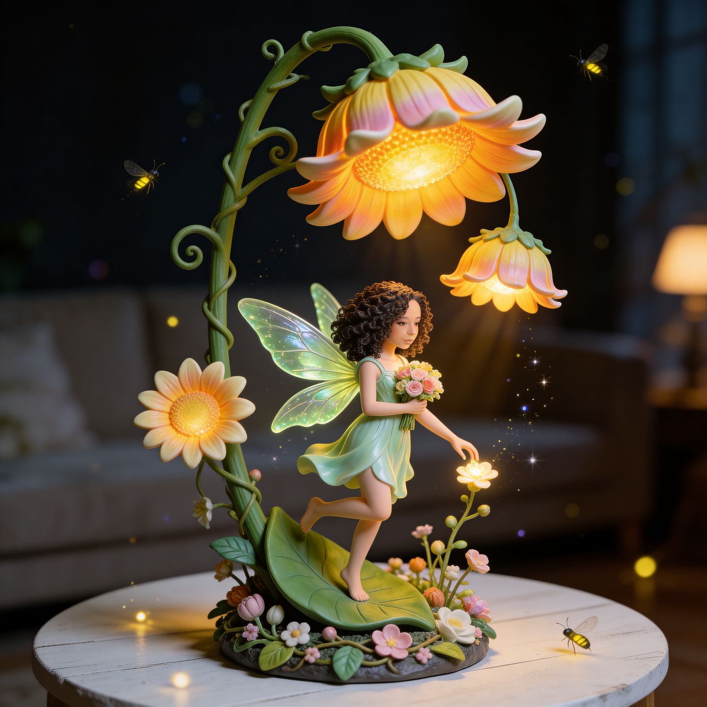 Self Love Gift, Gift for Women - Personalized Flower Lover Acrylic LED Night Light