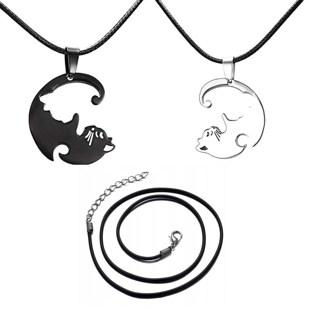 Matching Cat - Personalized Couple Matching Cat Necklace