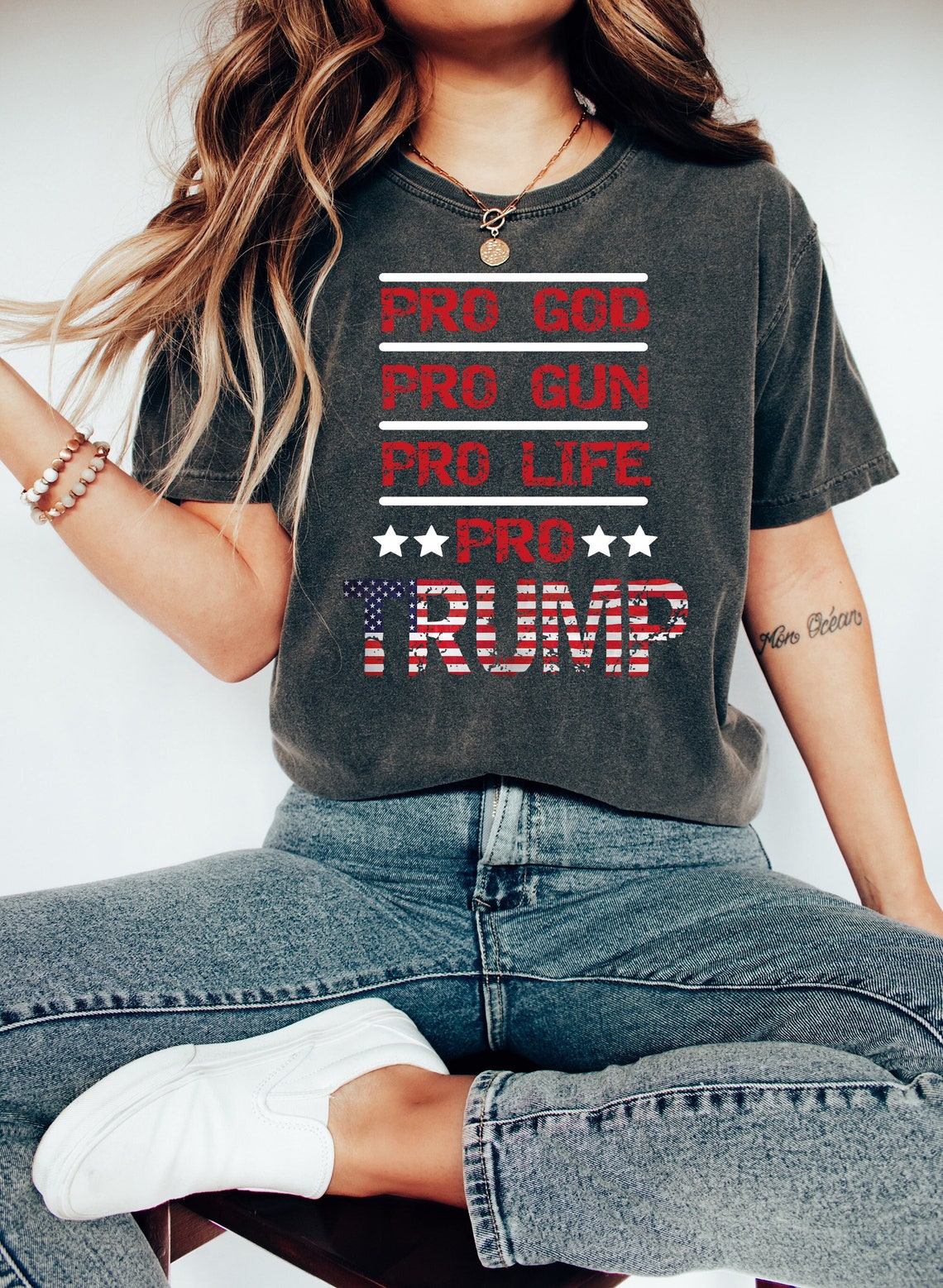 Trump Flag Shirt, 2024 Trump Shirt, Republican T Shirt, Voting Shirt, Maga Ladies Shirt, Maga 2024, Trump Election Tee, Maga Men'S Shirts T-shirt & Hoodie