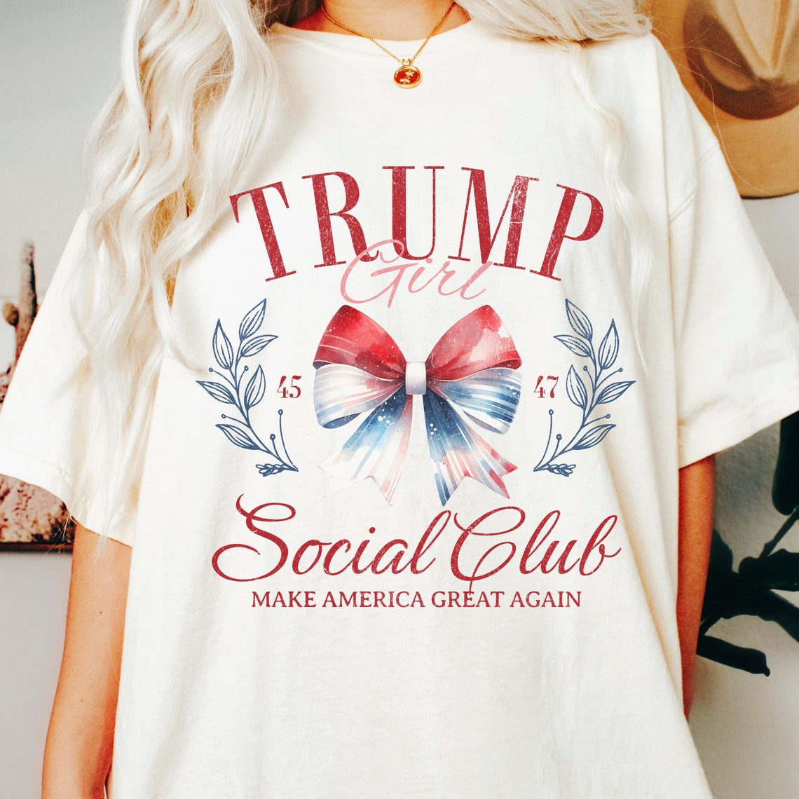 Trump Girl Shirt, Trump Girl Social Club Shirt, Maga Shirt, Conservative Shirt, Election 2024 Republican Tshirt Preppy Colors Tee T-shirt & Hoodie