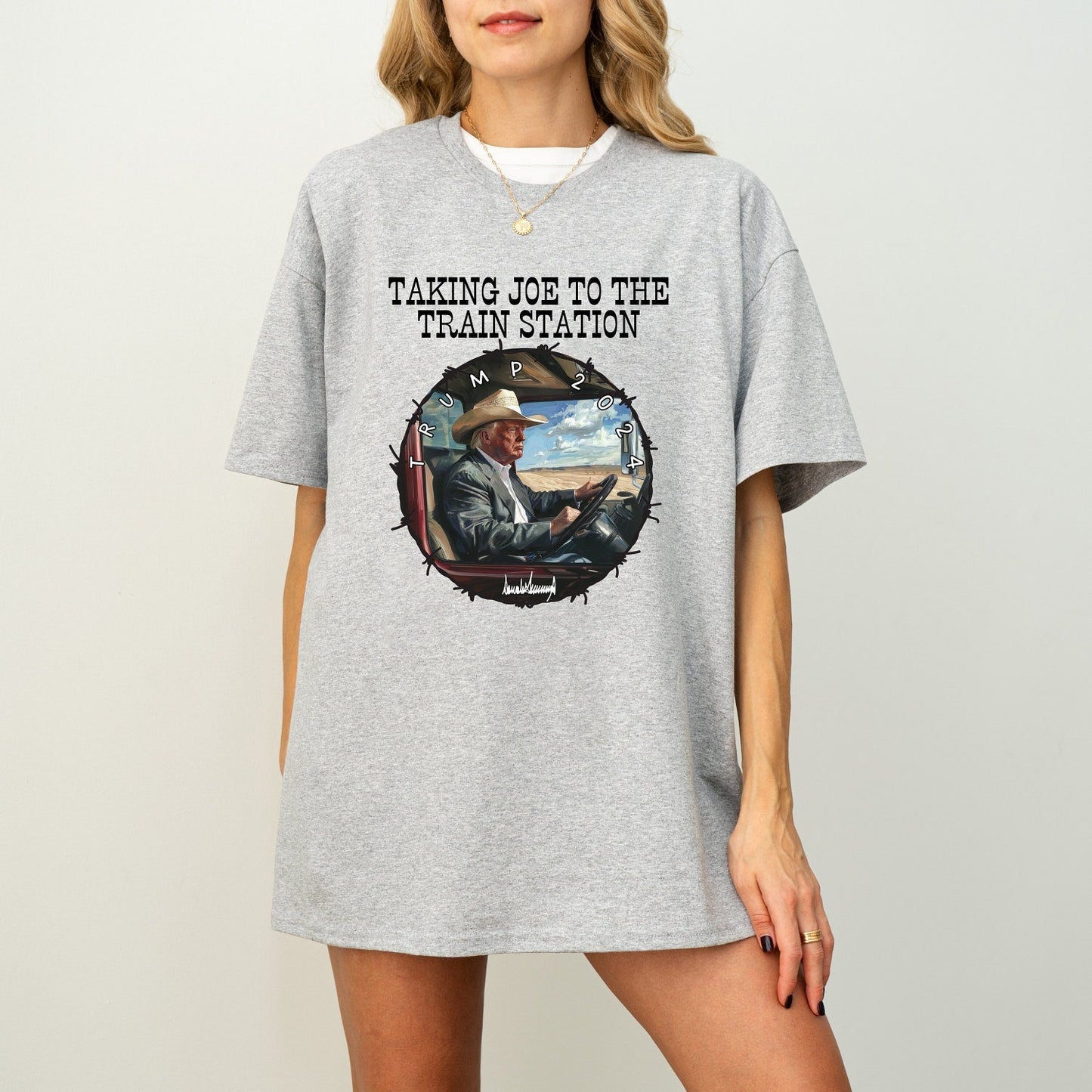 Taking Joe To The Train Station Donald Trump Shirt, Cowboy Western Donald Shirt, Trump President Shirt, Republican Gift Tee T-shirt & Hoodie