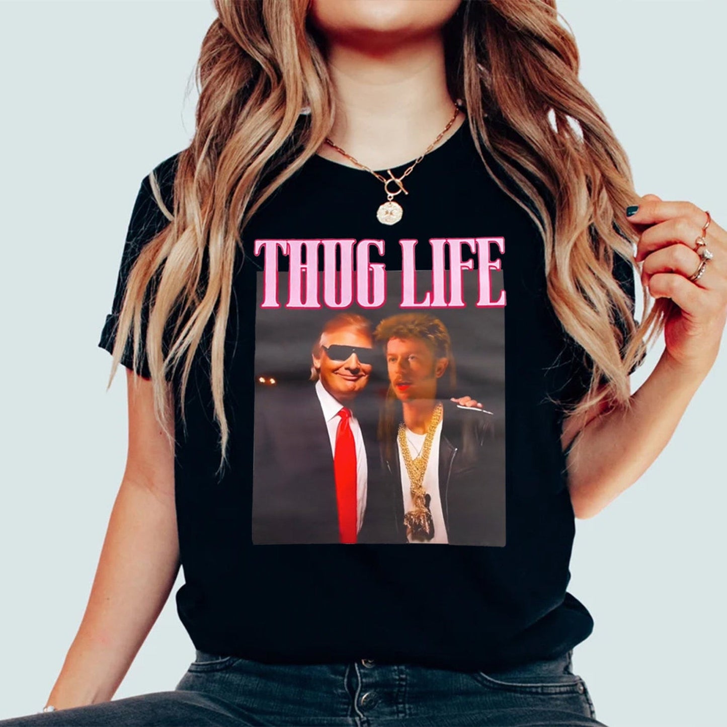 Trump and J@e D.i.r.t Thug Life Shirt, Trump Thug Life Shirt, Viral Trump Shirt, Republican Gifts, Trump Thug Life T-shirt & Hoodie