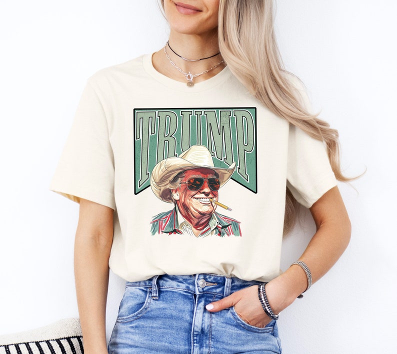 Trump Shirt Western Trump Tee Cowboy Shirt Make America Great Trump Daddy Shirt MAGA Trump President Tee Donald Trump Funny Republican Gift T-shirt & Hoodie