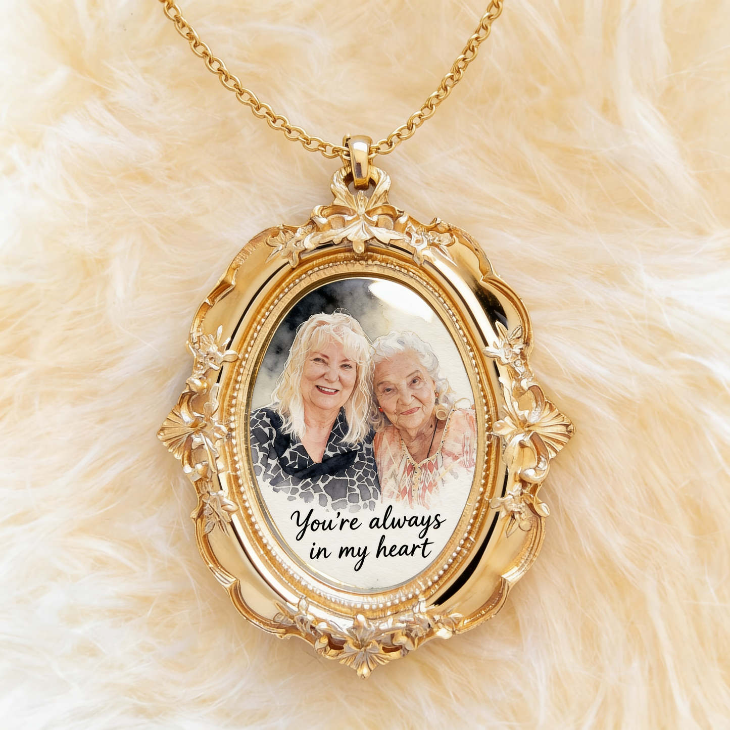 Memorial Gift Idea - Personalized Memorial Shaped Metal Pendant Necklace