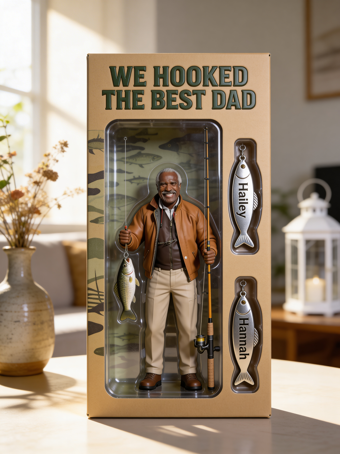 Personalized Gift for Fishing Dad, Fishing Lover Gift - Personalized Fishing Custom Shaped Acrylic Plaque