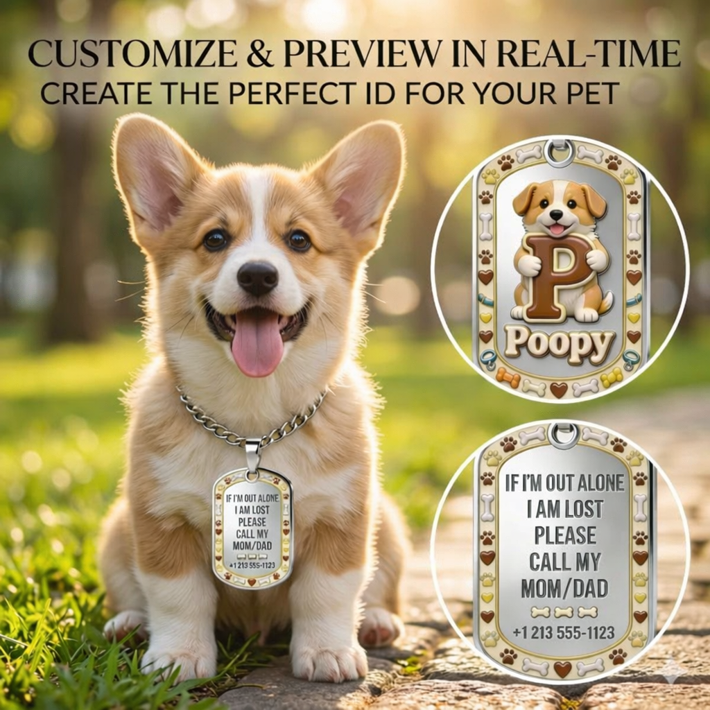 Pets ID - Personalized Dog Tag Necklace