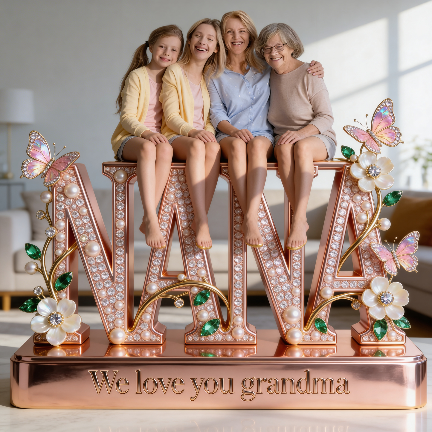 Mother Gift Idea, Family Gift - Personalized Mother Custom Shaped Acrylic Plaque