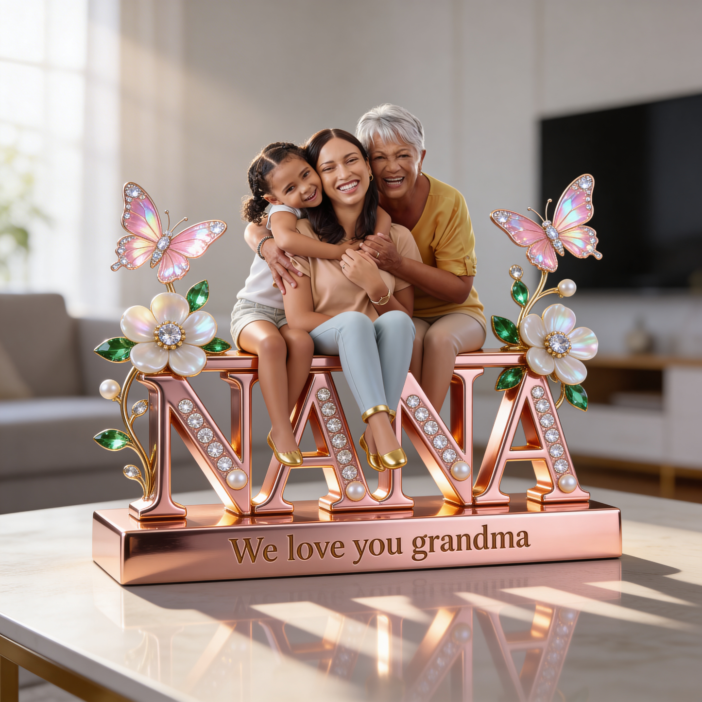 Mother Gift Idea, Family Gift - Personalized Mother Custom Shaped Acrylic Plaque