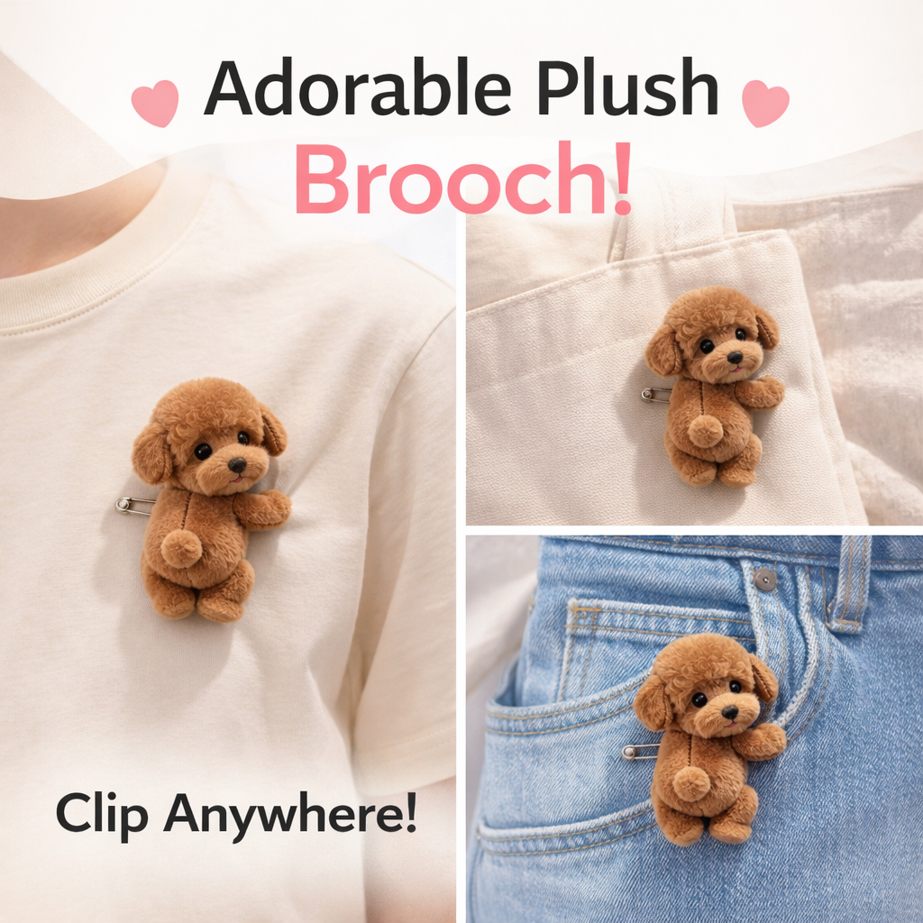 Pet Mom, Pet Lovers Gift - Personalized Dog Plush Brooch