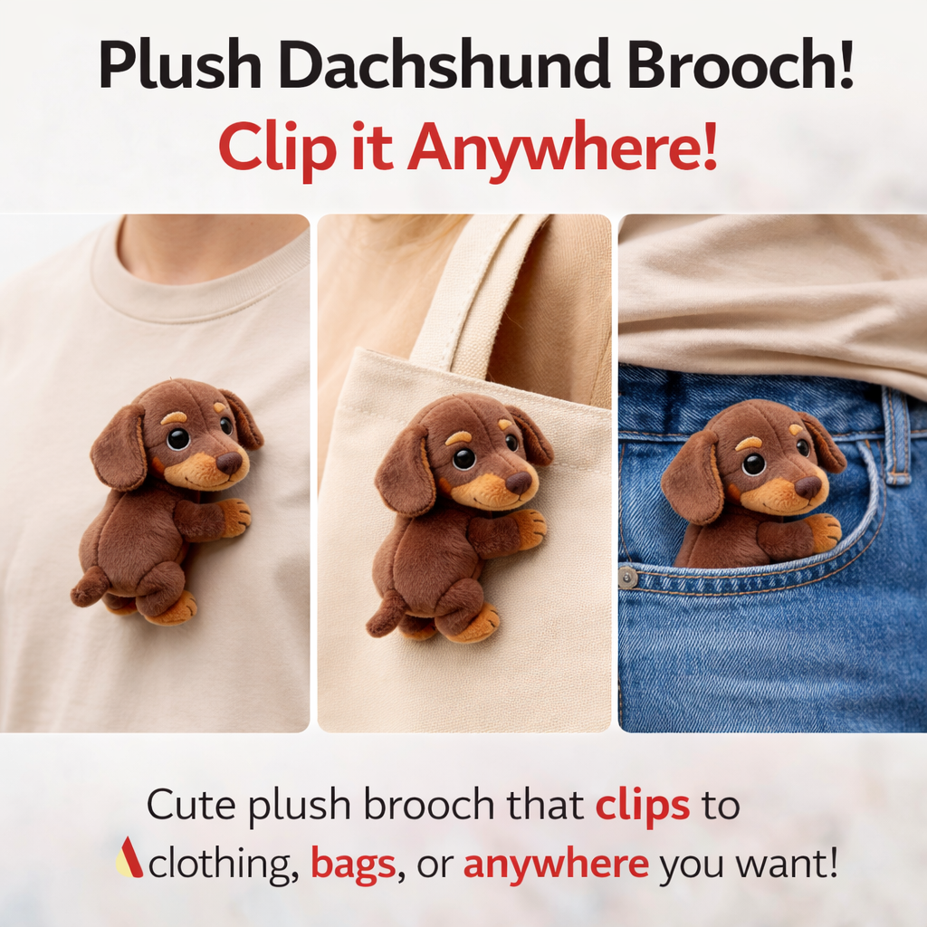 Pet Mom, Pet Lovers Gift - Personalized Dog Plush Brooch