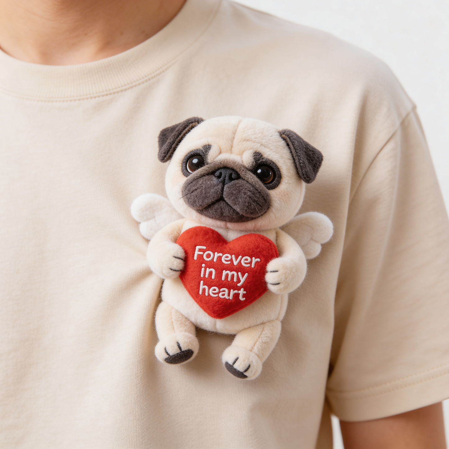 Memorial Gift, Pet Memorial Gift - Personalized Dog Plush Brooch