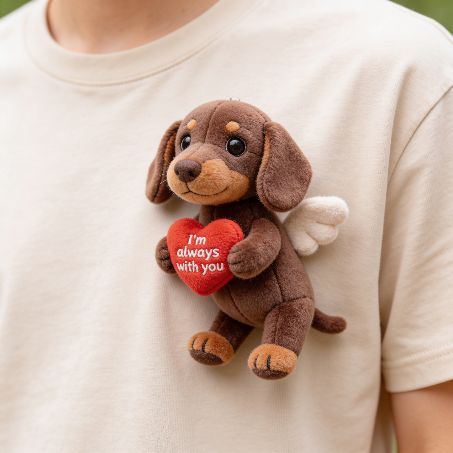 Memorial Gift, Pet Memorial Gift - Personalized Dog Plush Brooch