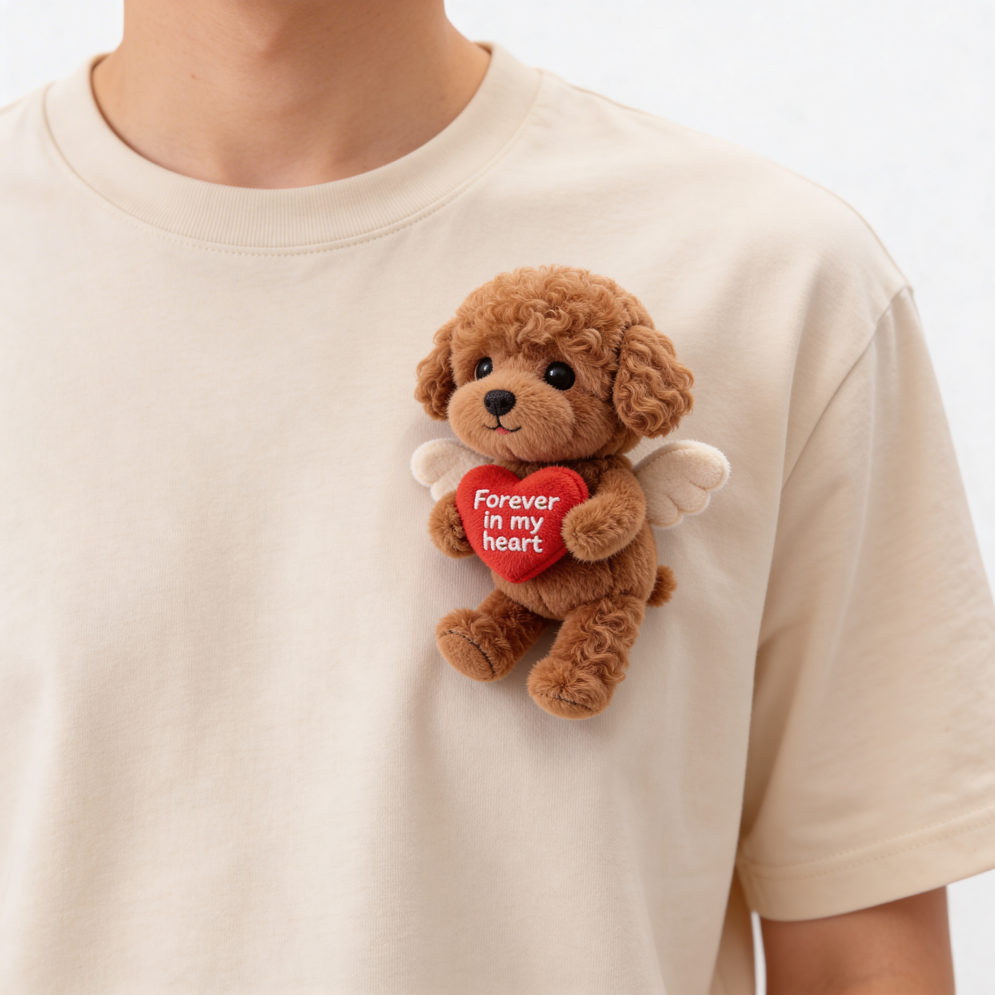 Memorial Gift, Pet Memorial Gift - Personalized Dog Plush Brooch