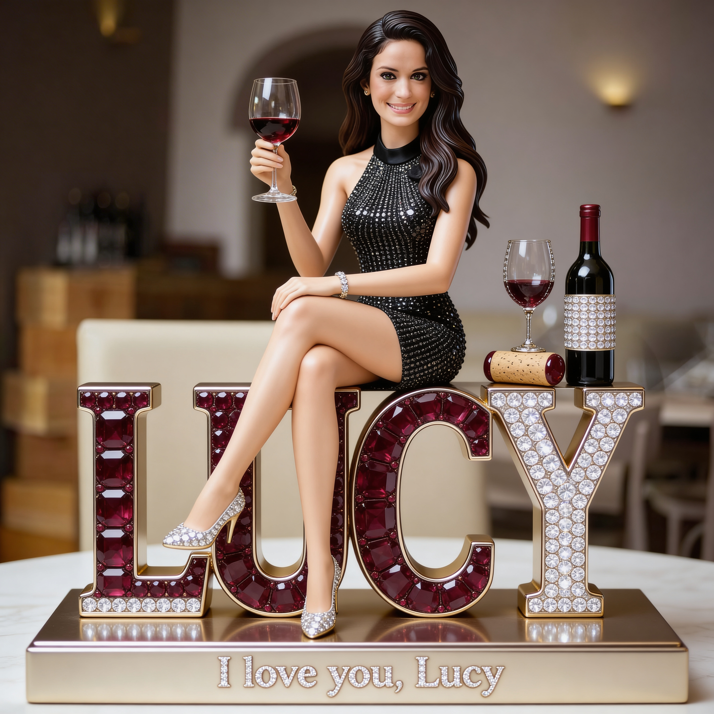 Wine Lover Gift - Personalized Wine Custom Shaped Acrylic Plaque