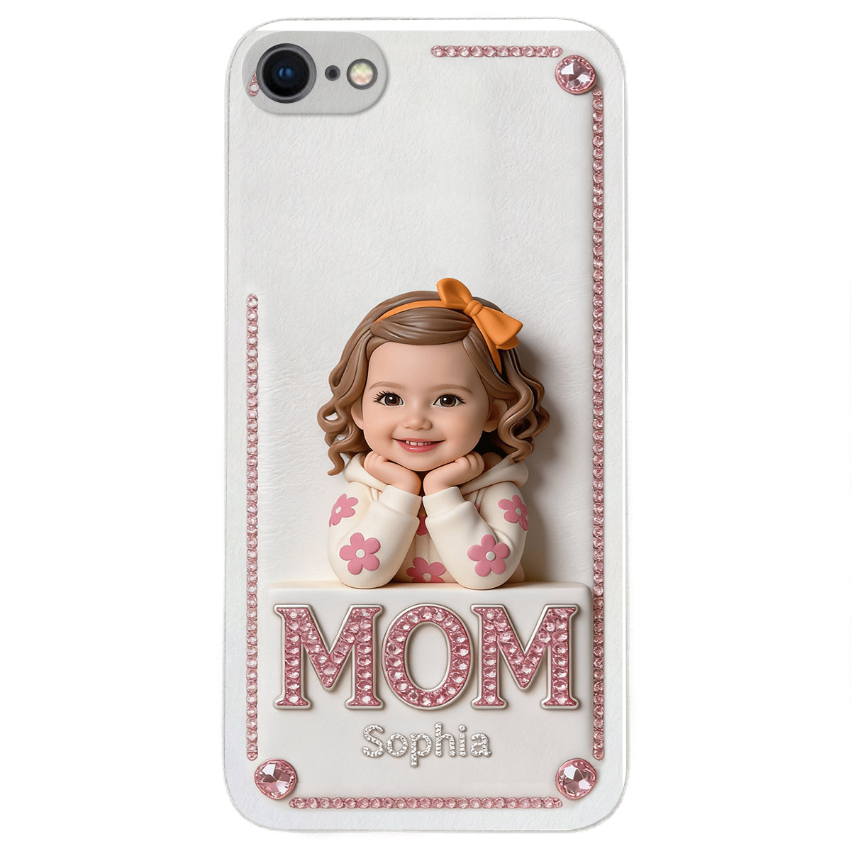 Mother's Day Gift, Custom From Any Photo - Personalized Mother 3D Embossed Leather Phone Case