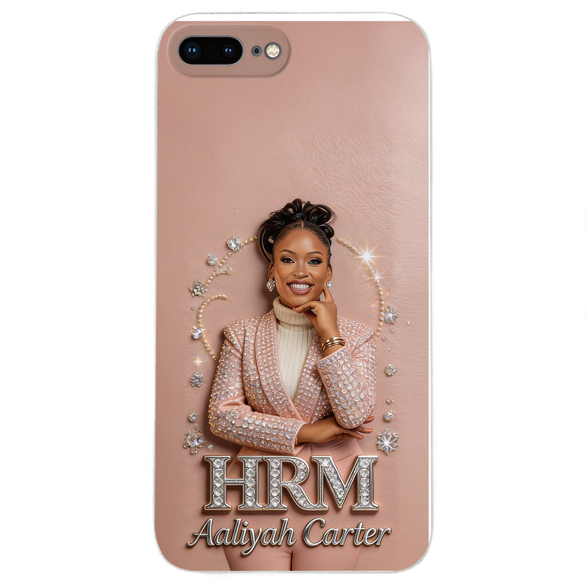 Office Decoration Custom Any Photo - Personalized Colleague 3D Embossed Leather Phone Case