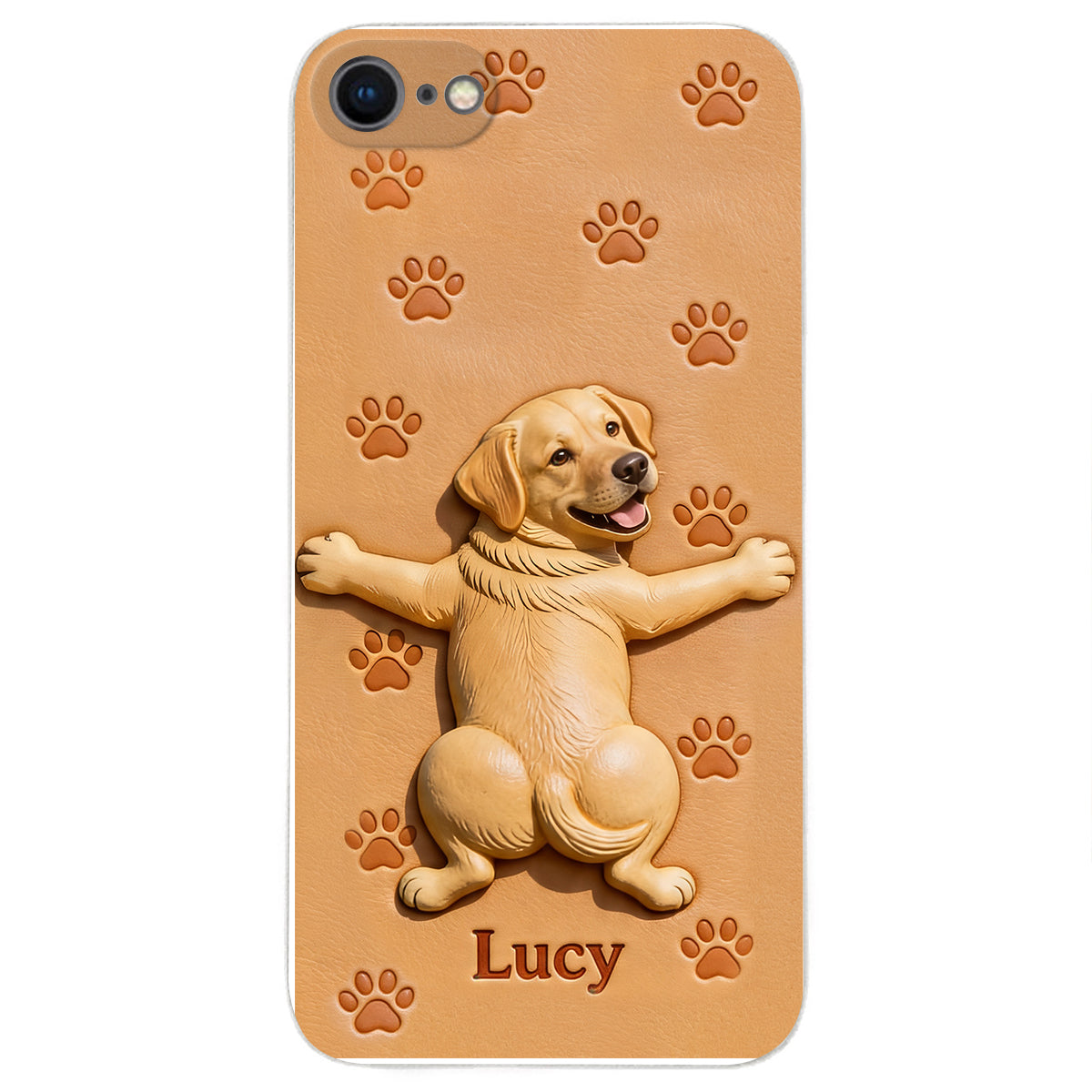 Pet Mom, Dog Lovers Gift Idea - Personalized Dog 3D Embossed Leather Phone Case