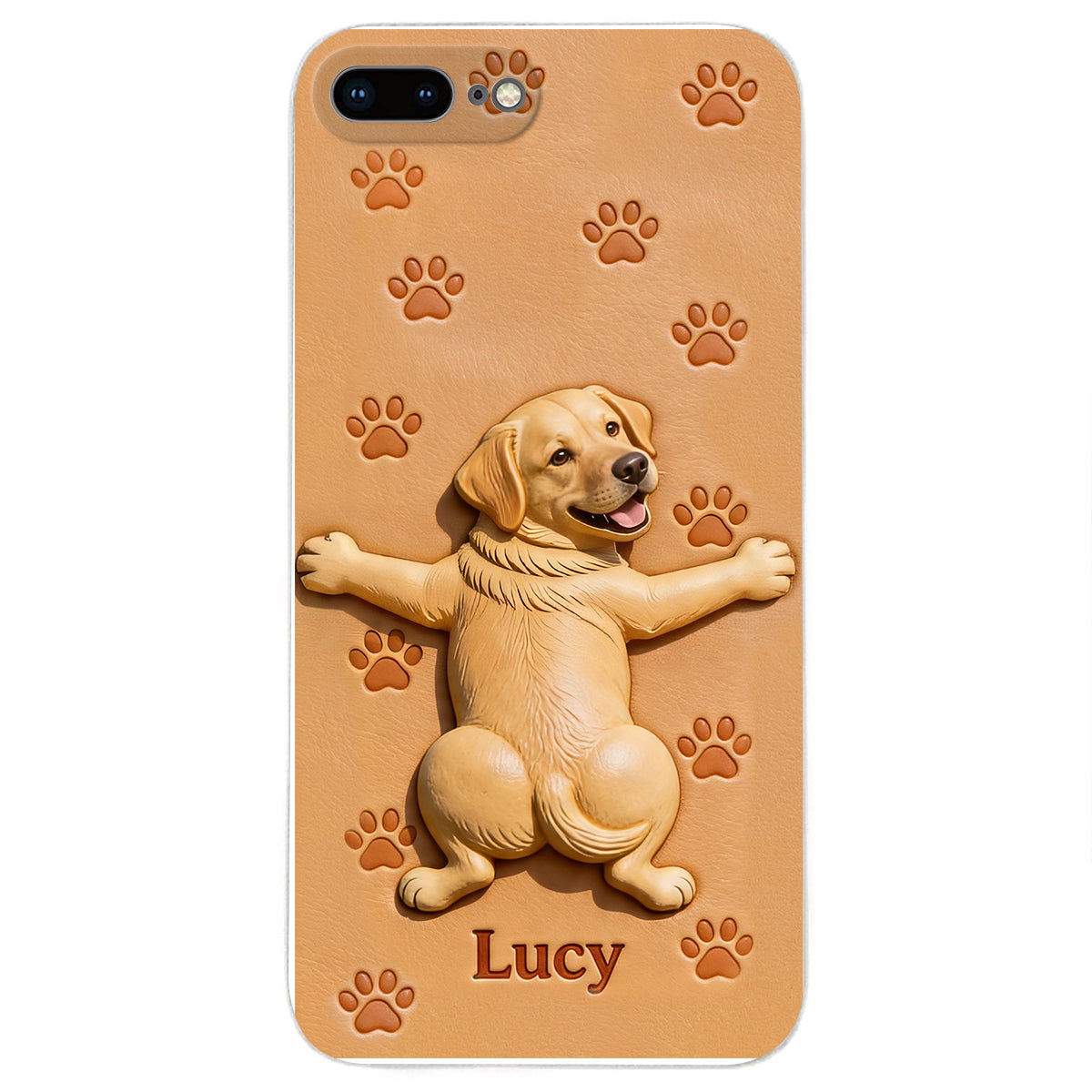 Pet Mom, Dog Lovers Gift Idea - Personalized Dog 3D Embossed Leather Phone Case