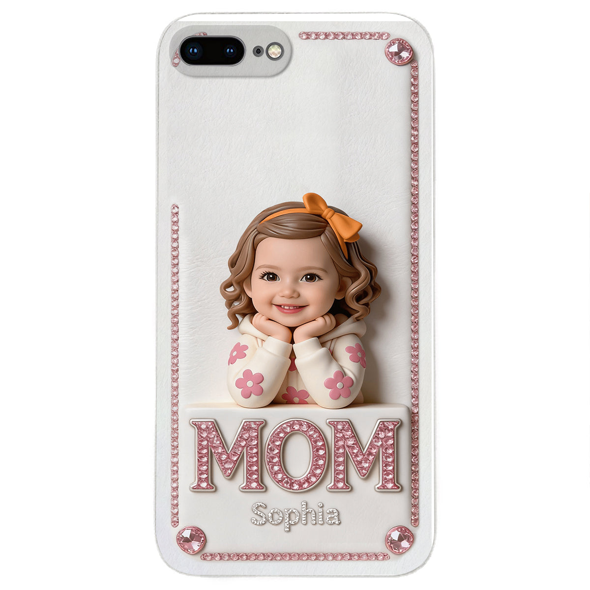 Mother's Day Gift, Custom From Any Photo - Personalized Mother 3D Embossed Leather Phone Case