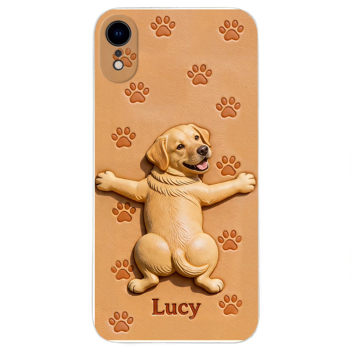 Pet Mom, Dog Lovers Gift Idea - Personalized Dog 3D Embossed Leather Phone Case