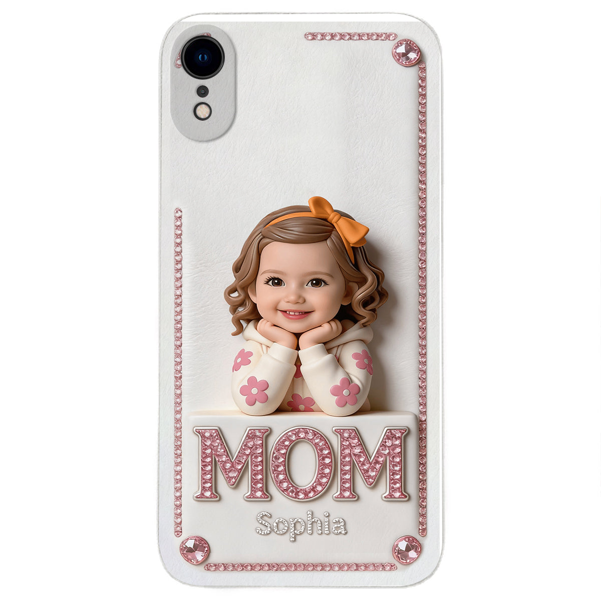 Mother's Day Gift, Custom From Any Photo - Personalized Mother 3D Embossed Leather Phone Case