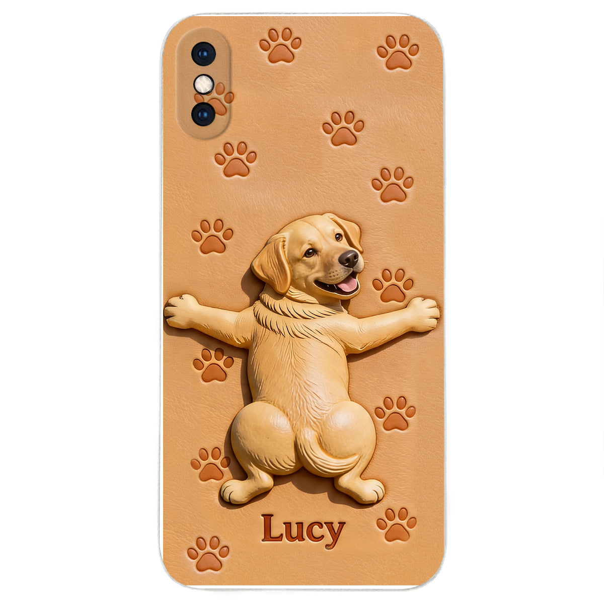 Pet Mom, Dog Lovers Gift Idea - Personalized Dog 3D Embossed Leather Phone Case