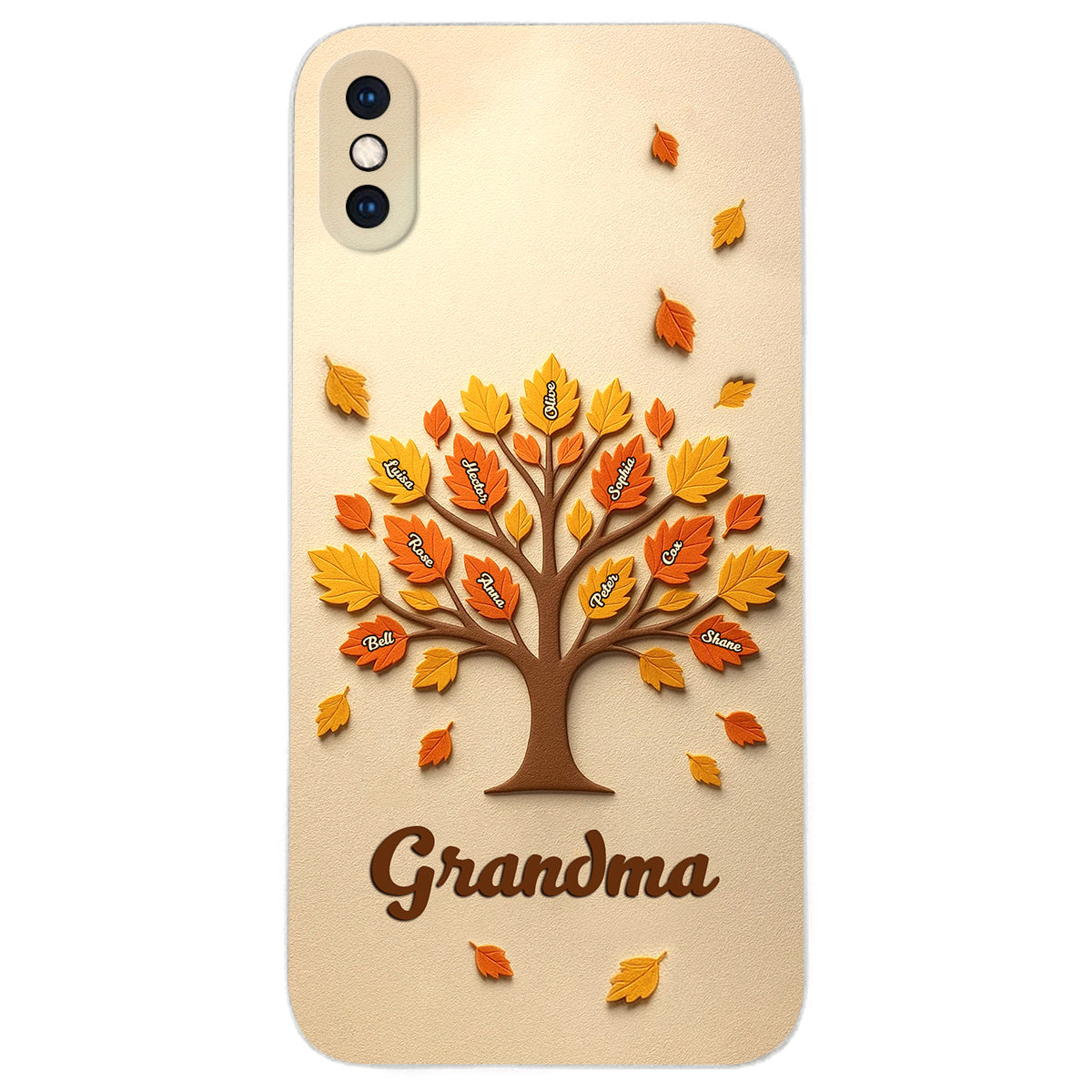 Mom Grandma Tree - Personalized Mother Leather Phone Case