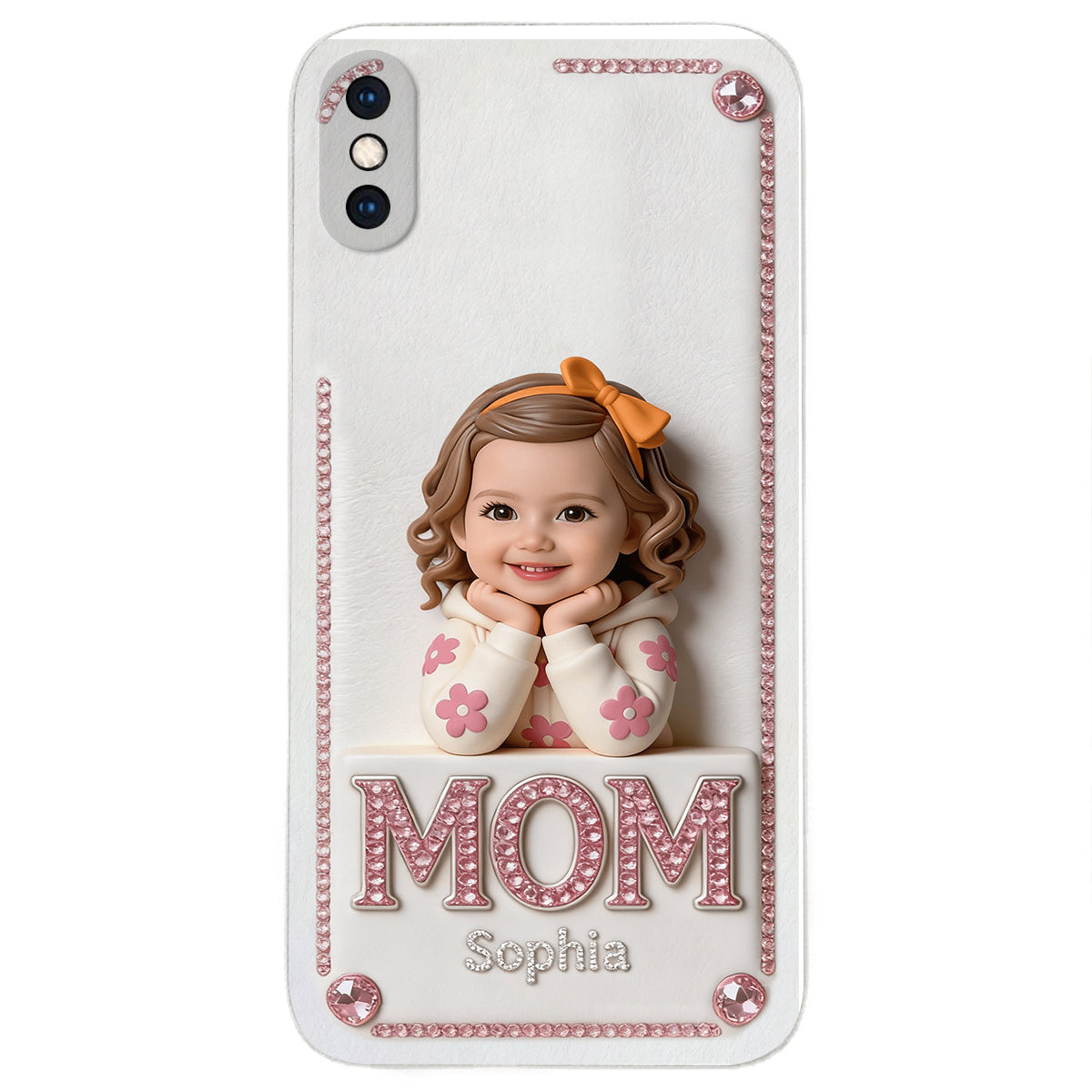 Mother's Day Gift, Custom From Any Photo - Personalized Mother 3D Embossed Leather Phone Case