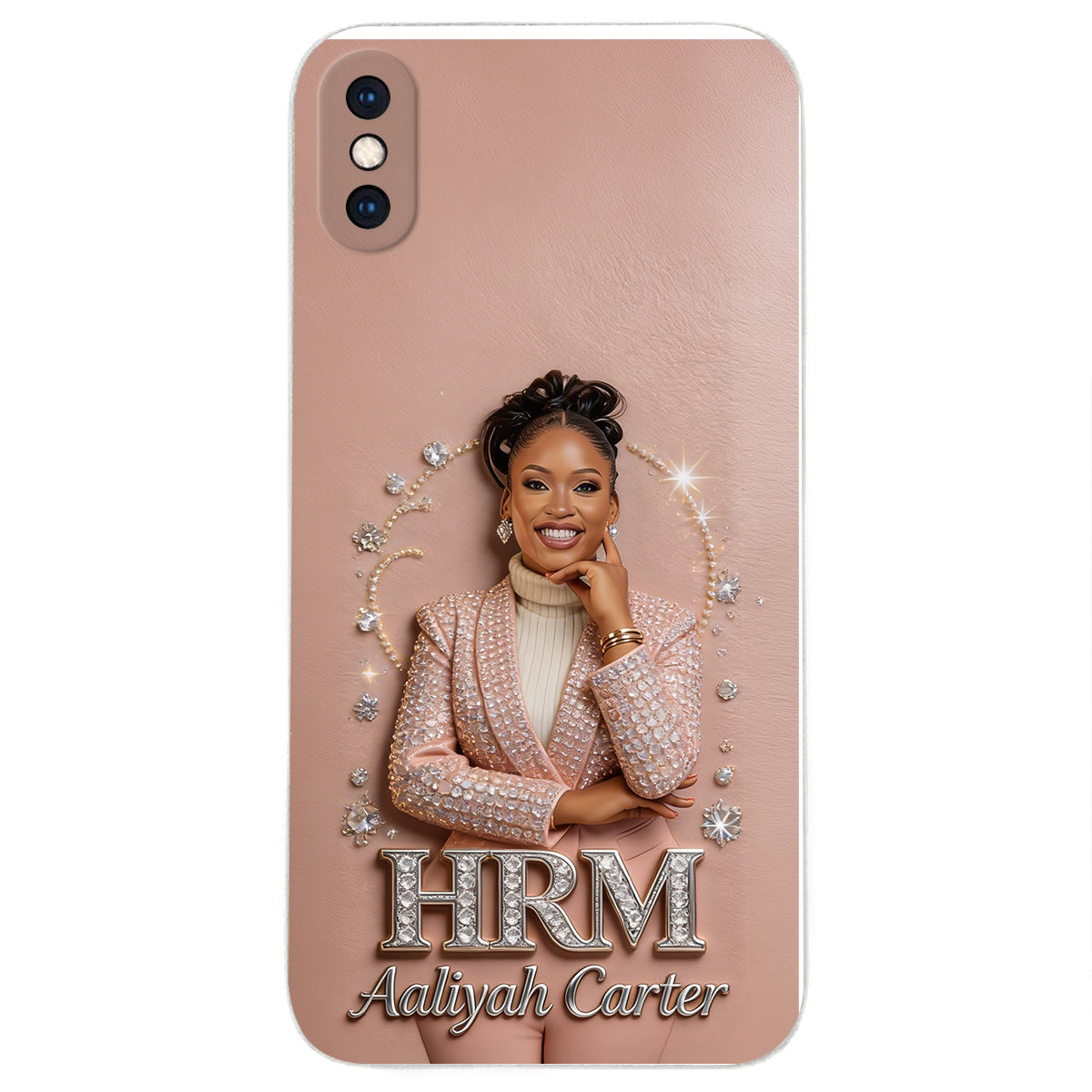 Office Decoration Custom Any Photo - Personalized Colleague 3D Embossed Leather Phone Case