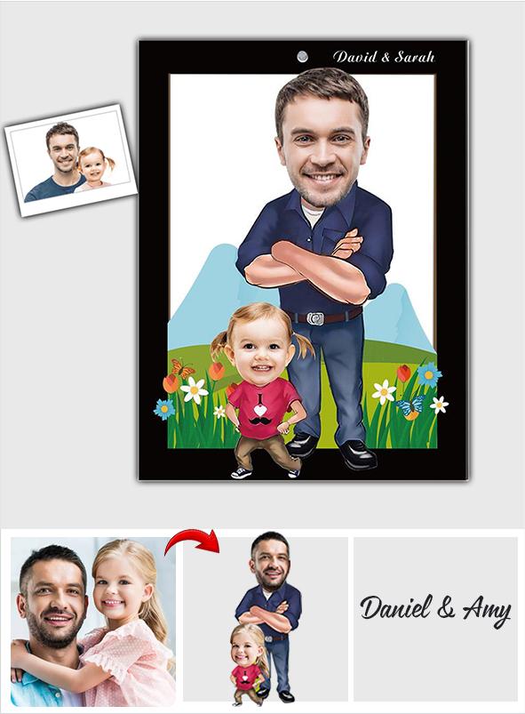 Personalized Father Image Photo Frame