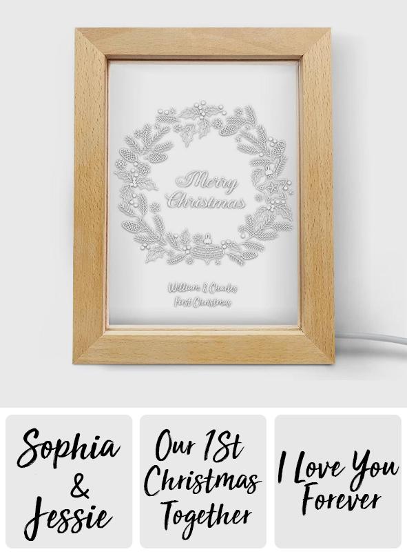 Personalized Couple Any Name Christmas Light Lamp