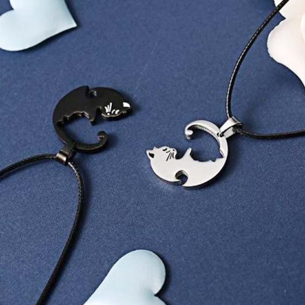 Matching Cat - Personalized Couple Matching Cat Necklace