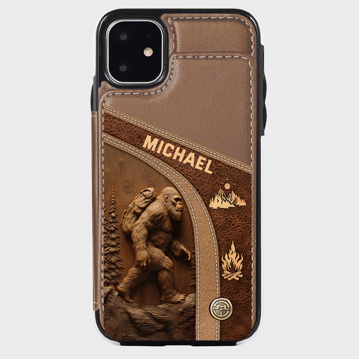 Sasquatch - Personalized Hiking Wallet Phone Case