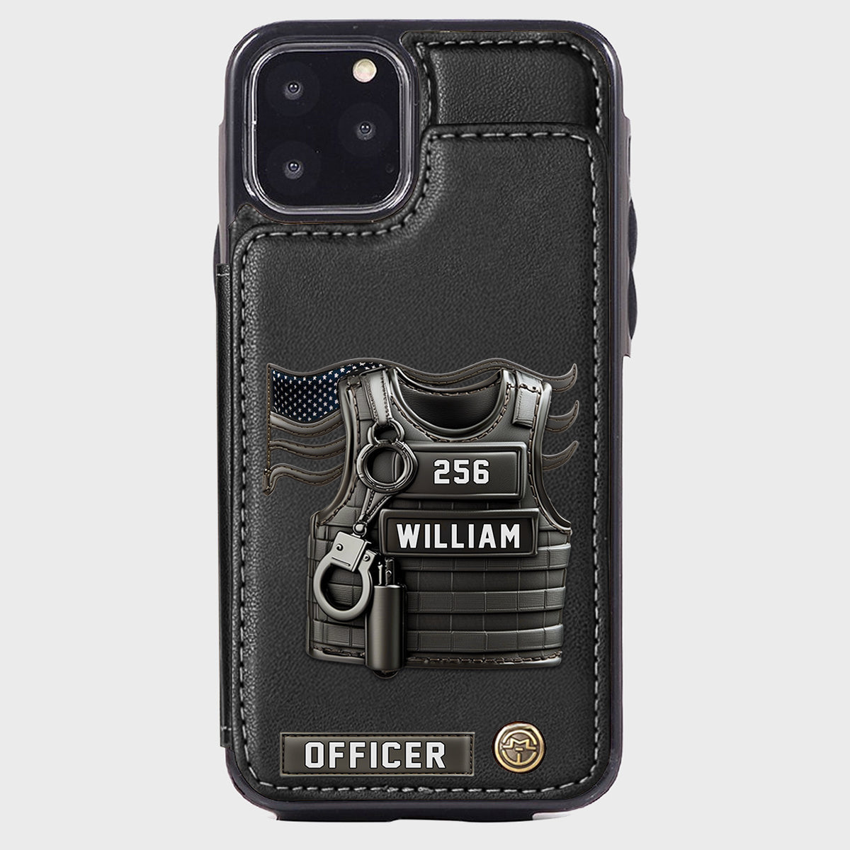 Serve And Protect - Personalized Police Officer Wallet Phone Case
