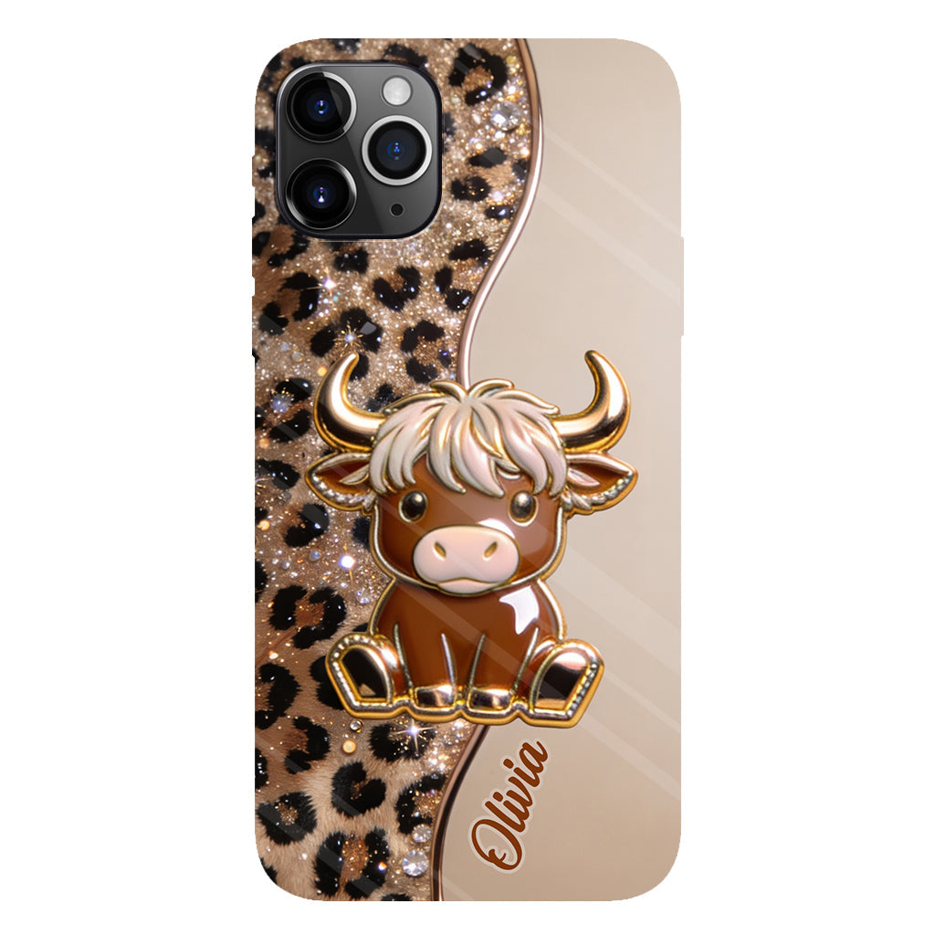 Love Highland Cows - Personalized Highland Cow Full Print Phone Case