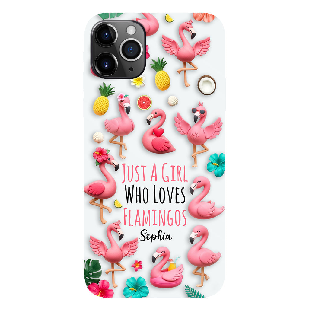 Love Flamingos - Personalized Flamingo Full Print Phone Case