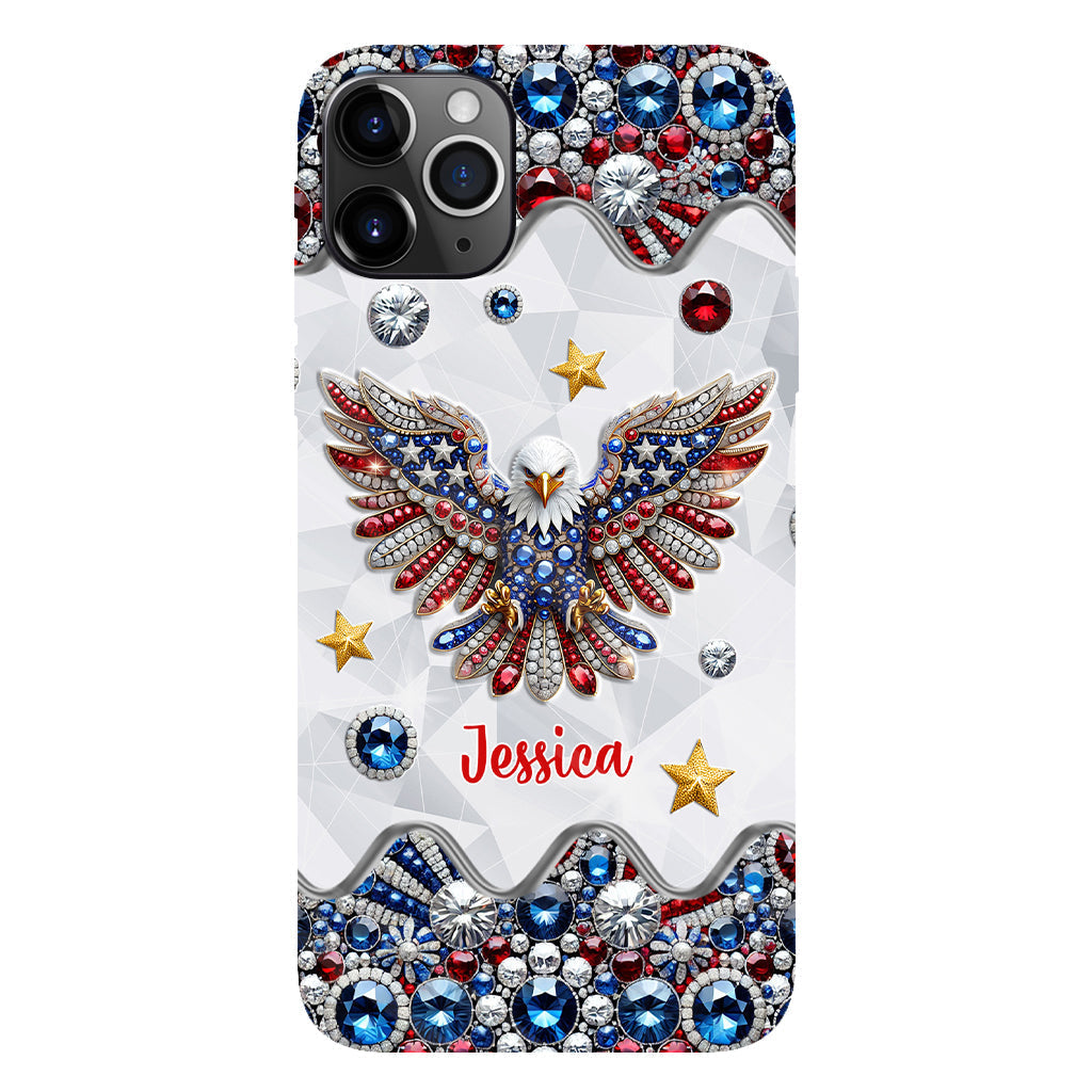 Patriotic Eagle - Personalized Bald Eagle Full Print Phone Case