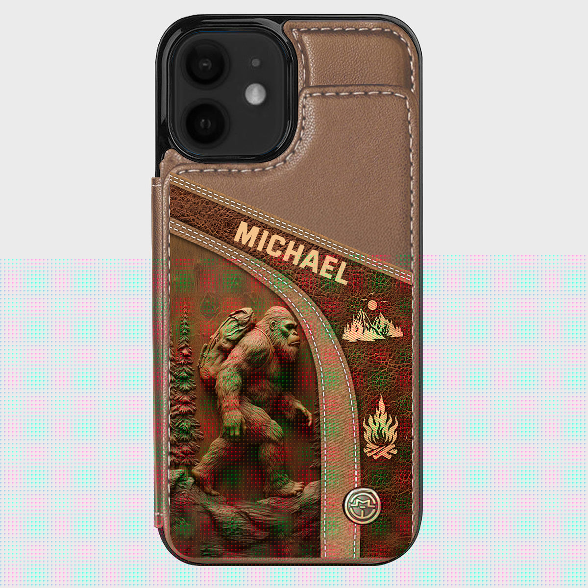 Sasquatch - Personalized Hiking Wallet Phone Case