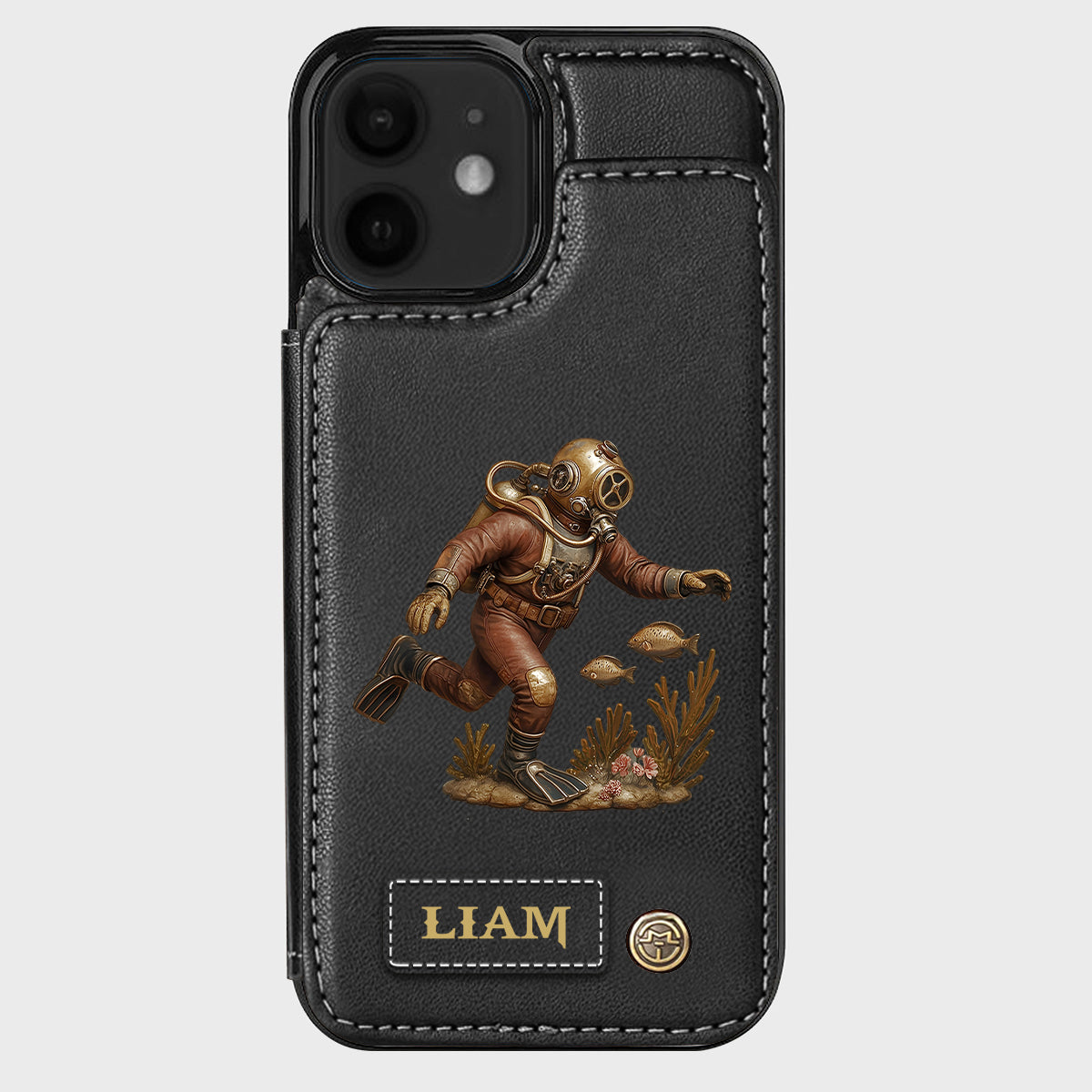 Scuba Diving Lovers Gift - Personalized Scuba Diving Wallet Phone Case