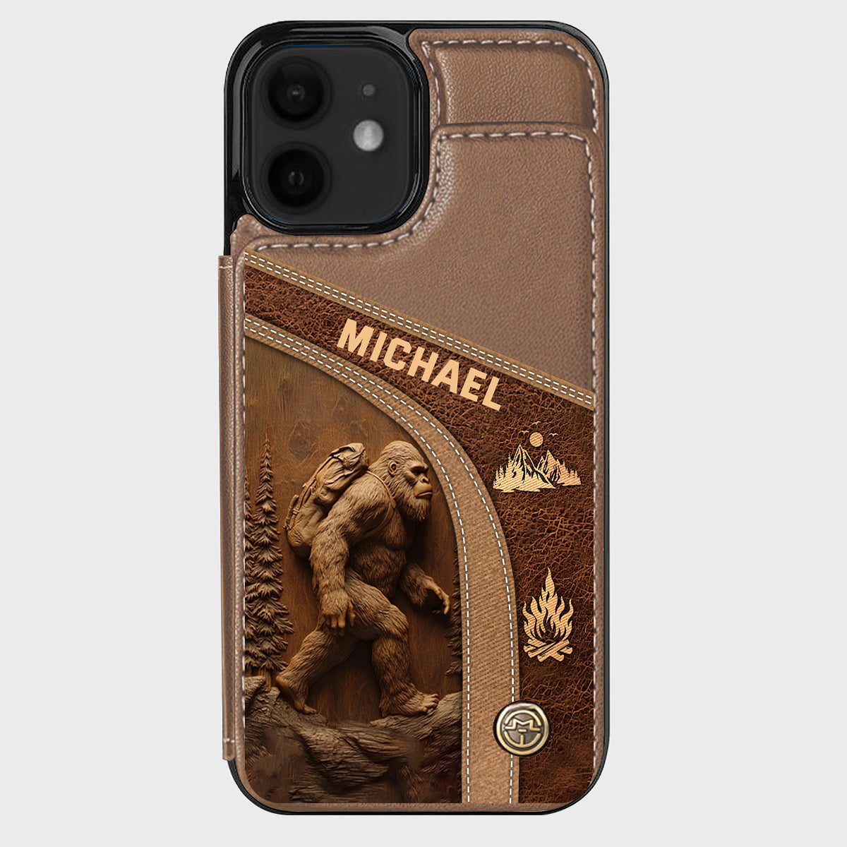 Sasquatch - Personalized Hiking Wallet Phone Case