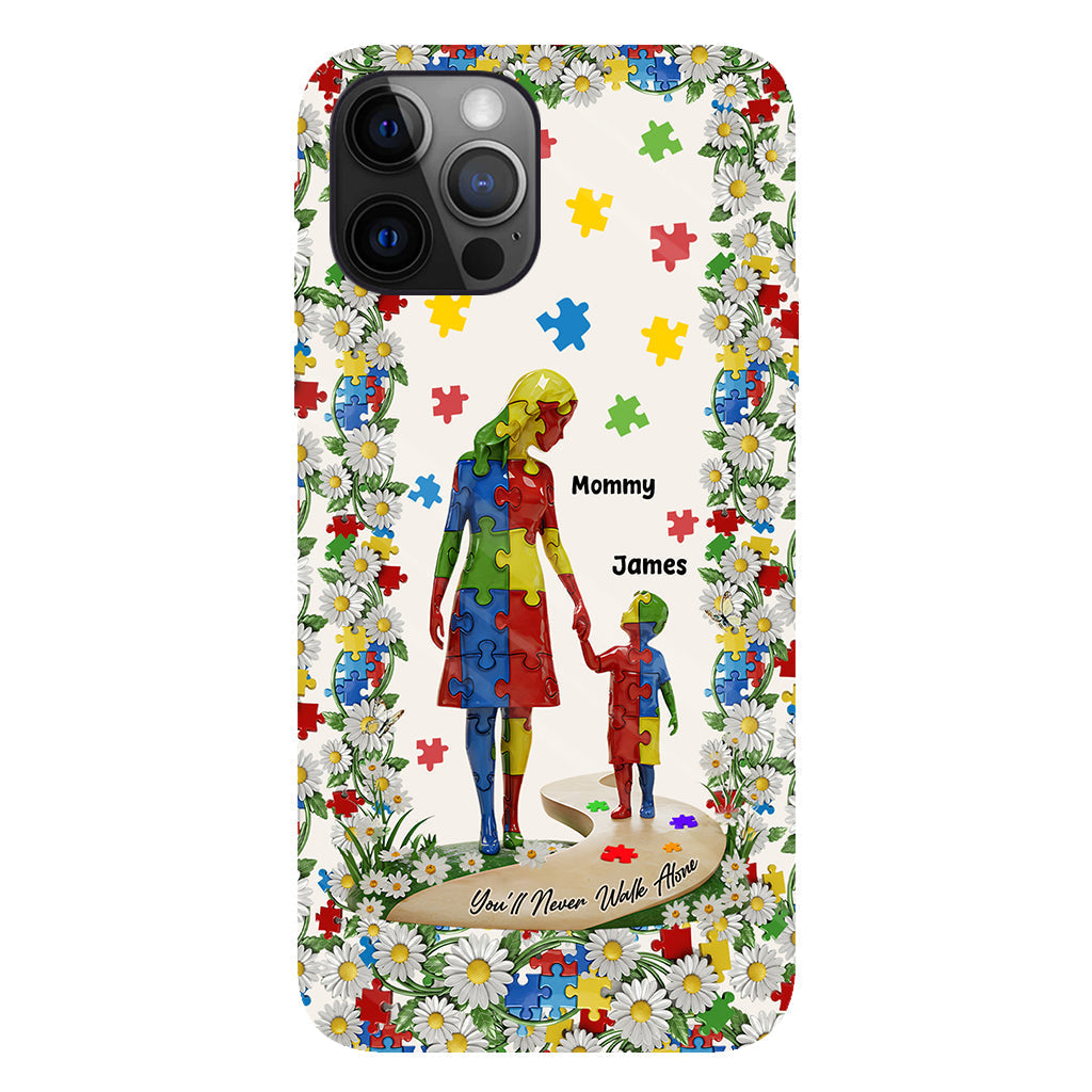 You'll Never Walk Alone - Personalized Autism Awareness Full Print Phone Case