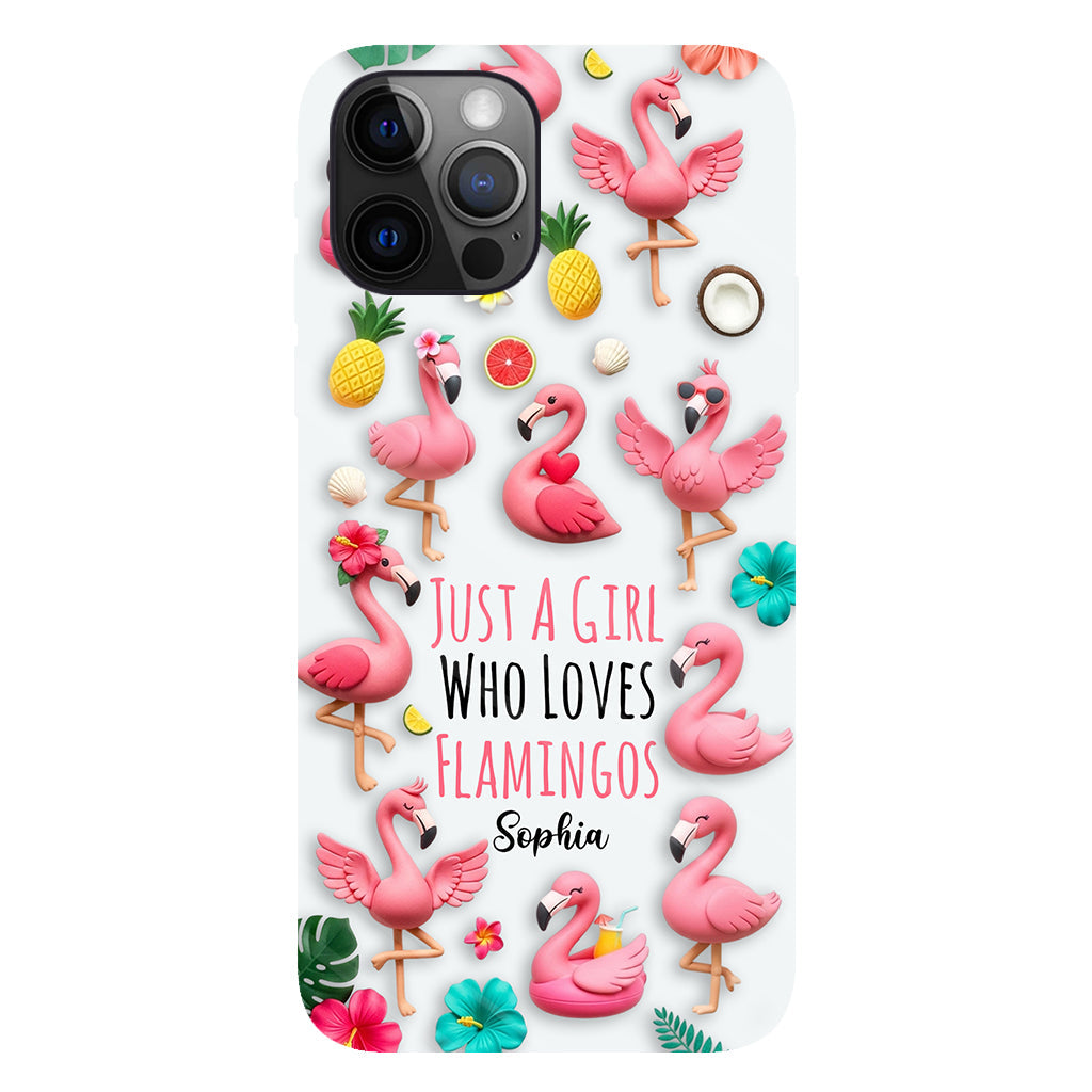 Love Flamingos - Personalized Flamingo Full Print Phone Case