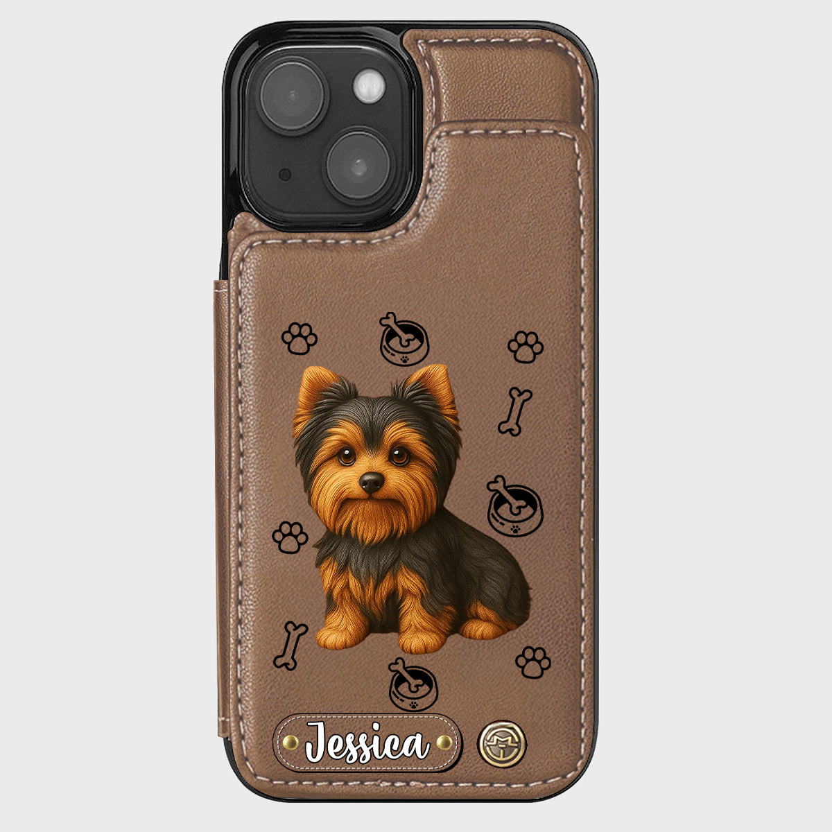 Love My Dog - Personalized Yorkshire Terriers Wallet Phone Case