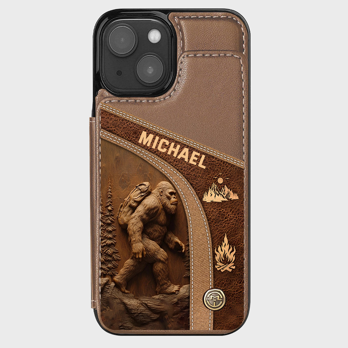 Sasquatch - Personalized Hiking Wallet Phone Case