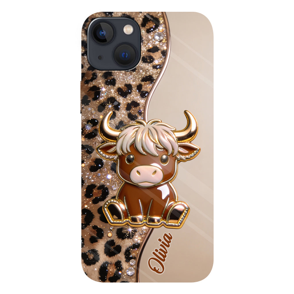 Love Highland Cows - Personalized Highland Cow Full Print Phone Case