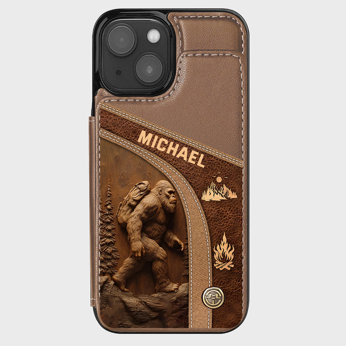 Sasquatch - Personalized Hiking Wallet Phone Case
