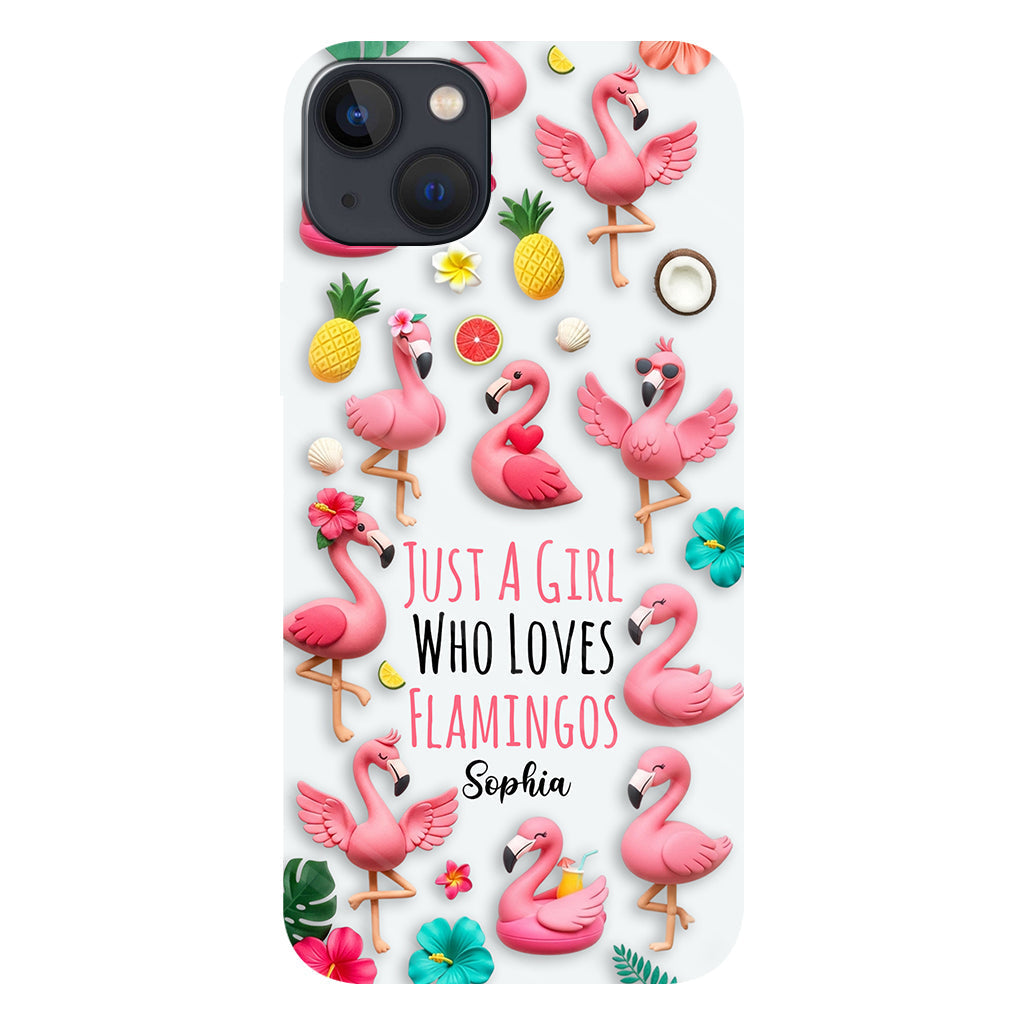 Love Flamingos - Personalized Flamingo Full Print Phone Case