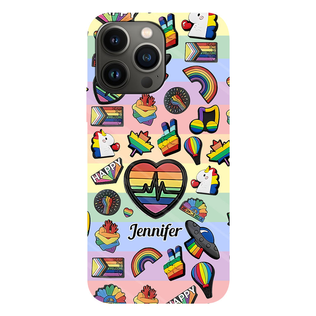 Pride Rainbow - Personalized LGBT Support Full Print Phone Case & Phone Grip