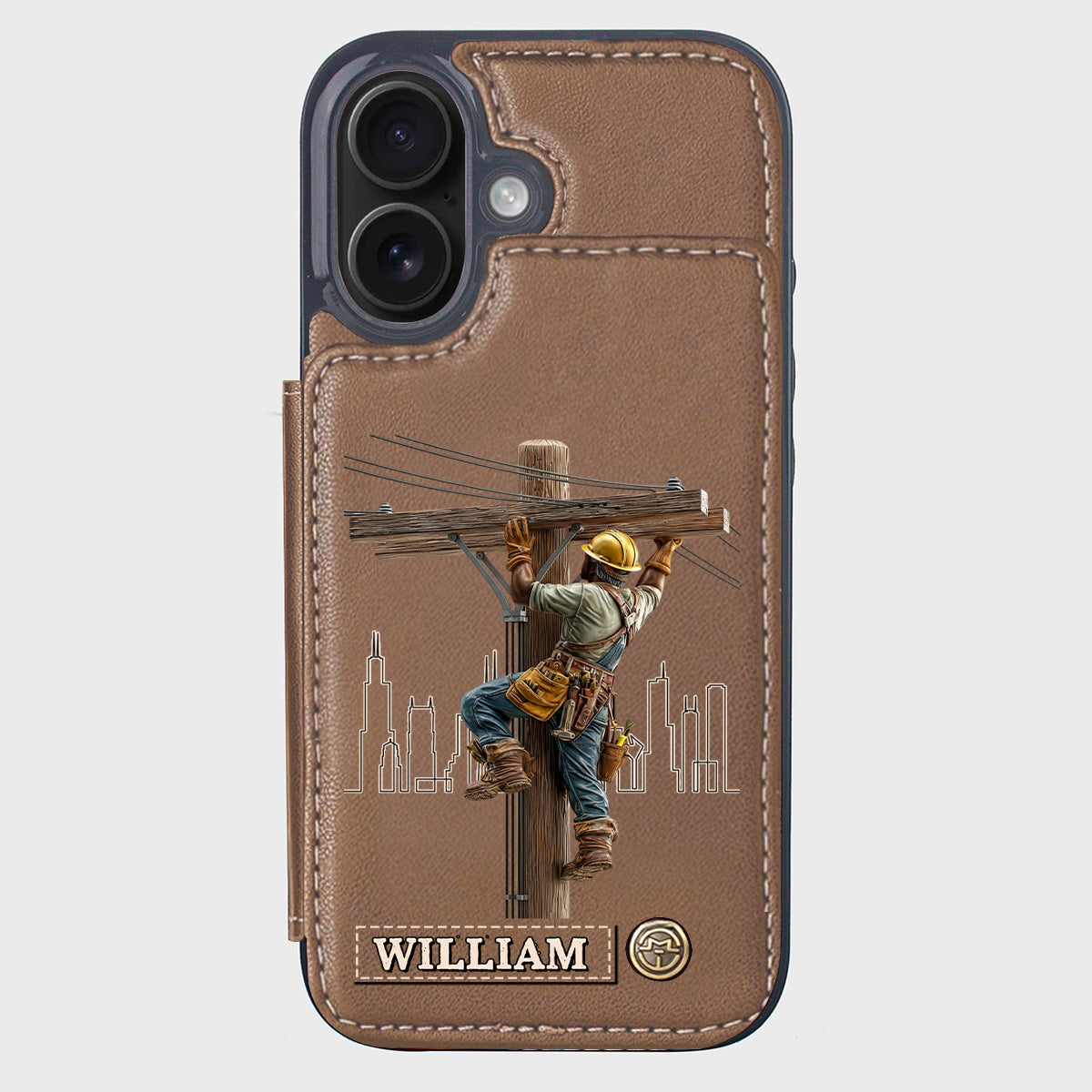 Strength Of The Line - Personalized Lineman Wallet Phone Case